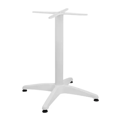 Aluminum Base 4legs 65x65x70cm with cross 48x48cm HM448.02 White