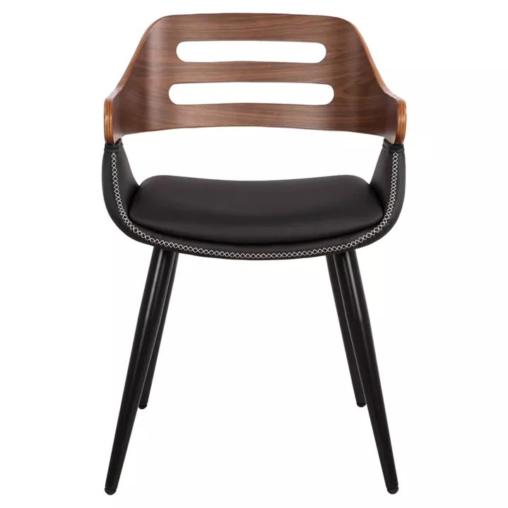 Armchair Auxiliary Superior Pro Walnut-Black PU HM8491.01 50x53x76cm
