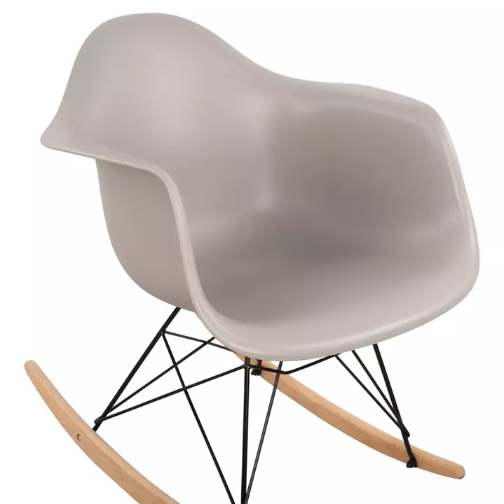 HM0035.20 Rocking Armchair, seat grey-Black Frame, 61x71x64cm