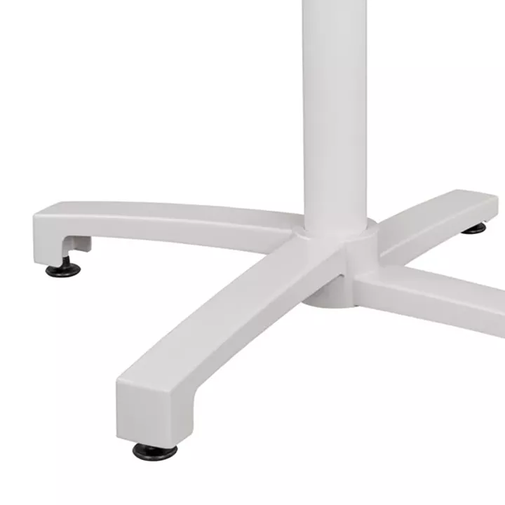 Aluminum Base Folding White matte 69x69x73-92cm with cross HM459.02