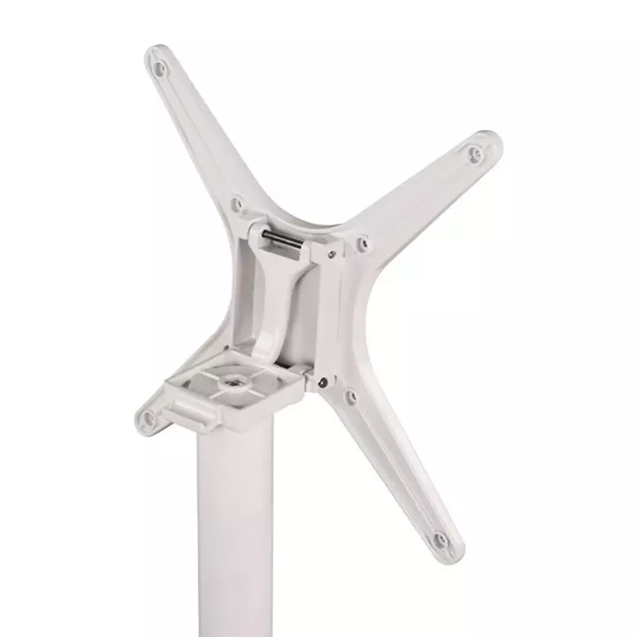 Aluminum Base Folding White matte 69x69x73-92cm with cross HM459.02