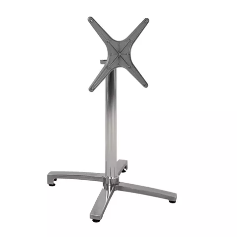 Aluminum base folding chromed 69x69x73-92cm with cross 48x48 HM459.03