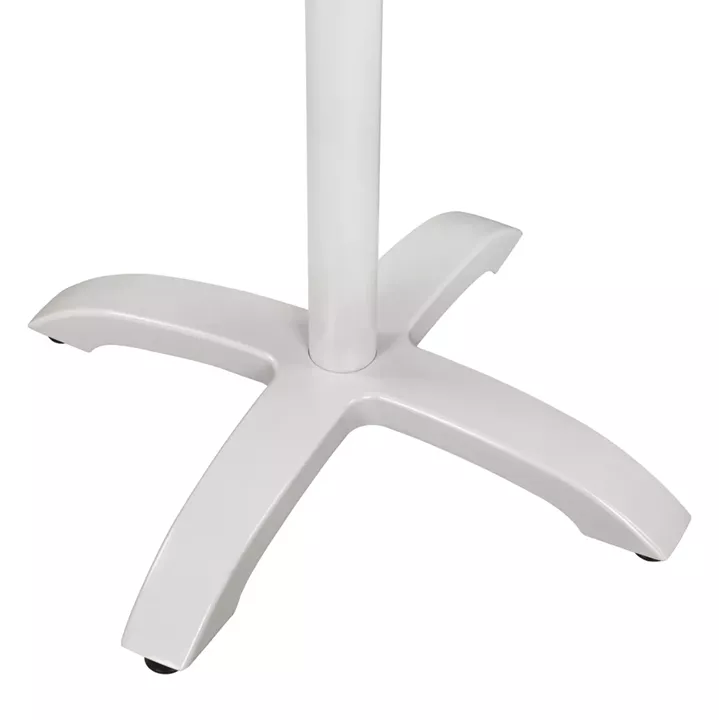 Aluminum Base HM460.02 White matte 66x66x73 with cross 48x48