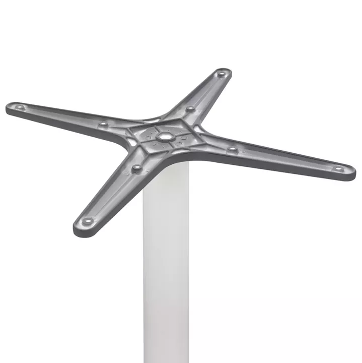 Aluminum Base HM460.02 White matte 66x66x73 with cross 48x48