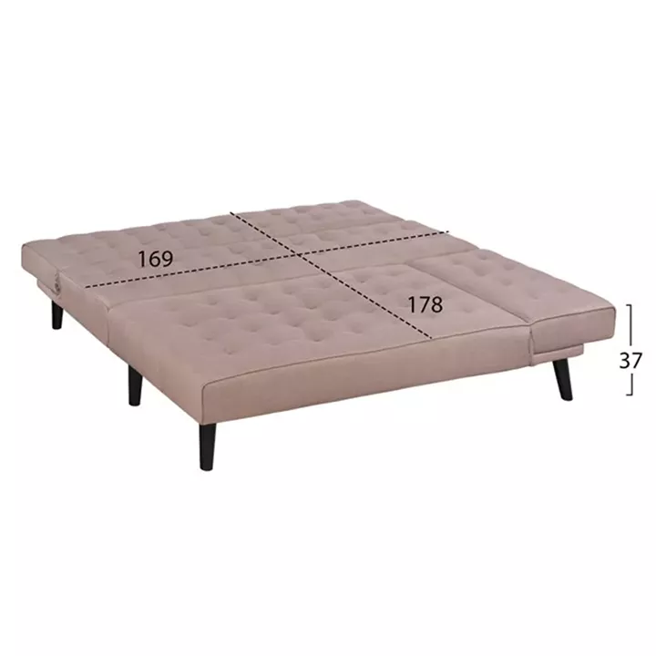 Corner Sofa Bed Reversible Zelda HM3154.02 Beige Fabric 254x163x74cm