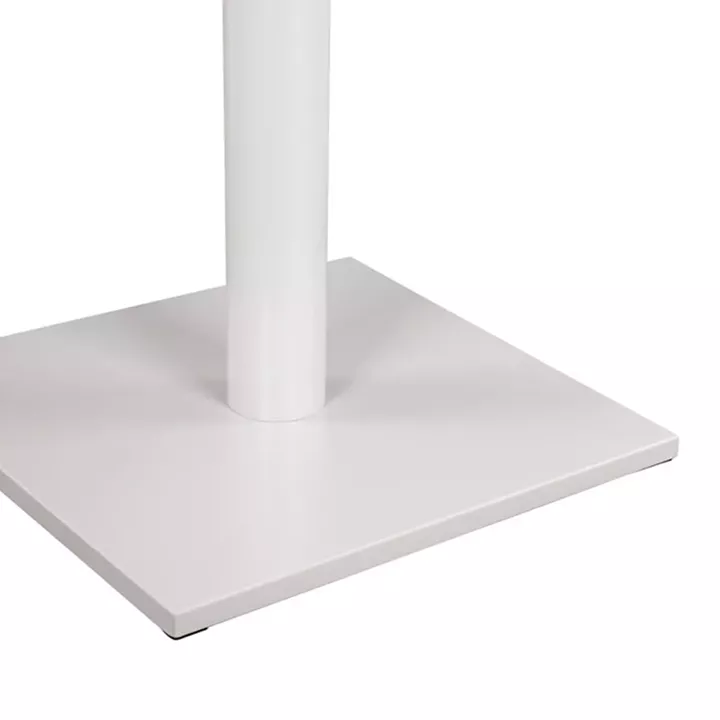 Metallic Base White Matte 45x45x70 with cross 45x45 and adjusters HM438.02