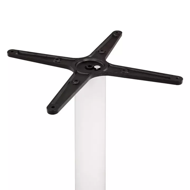 Metallic Base White Matte 45x45x70 with cross 45x45 and adjusters HM438.02