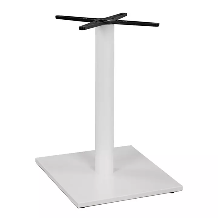 Metallic Base White Matte 45x45x70 with cross 45x45 and adjusters HM438.02