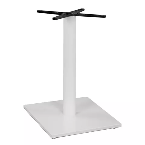 Metallic Base White Matte 45x45x70 with cross 45x45 and adjusters HM438.02
