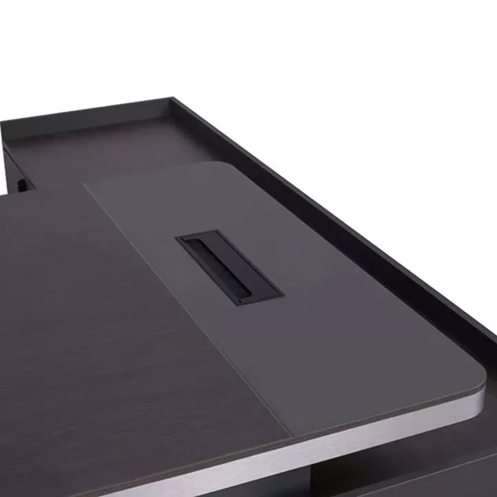 PROFESSIONAL LEFT CORNER OFFICE DESK ROSEWOOD HM2084L 220x180x76Hcm