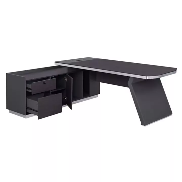 PROFESSIONAL LEFT CORNER OFFICE DESK ROSEWOOD HM2084L 220x180x76Hcm