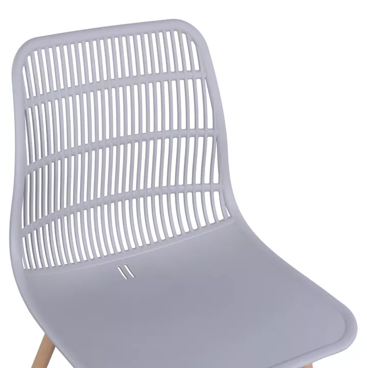 Polypropylene Chair Giosseta HM8513.10 Grey with Metallic Legs 46x51x84cm
