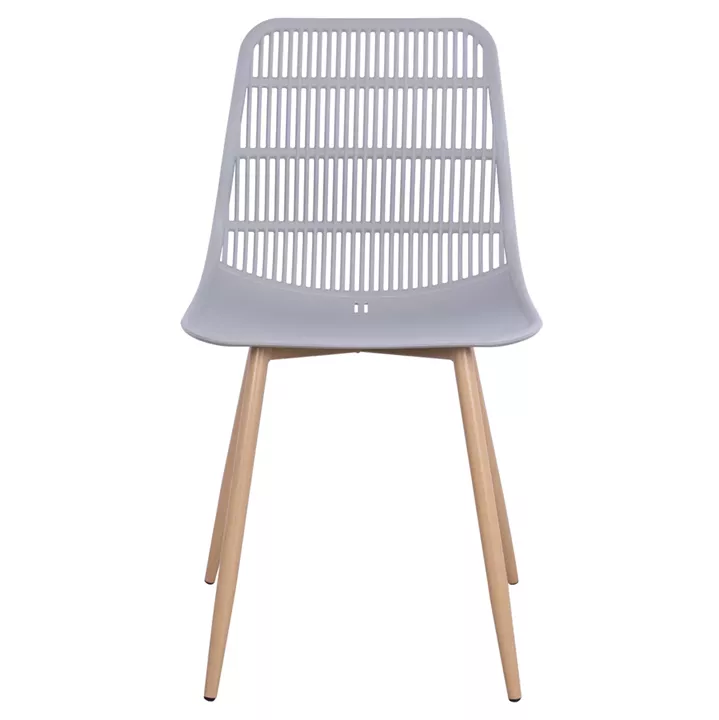 Polypropylene Chair Giosseta HM8513.10 Grey with Metallic Legs 46x51x84cm