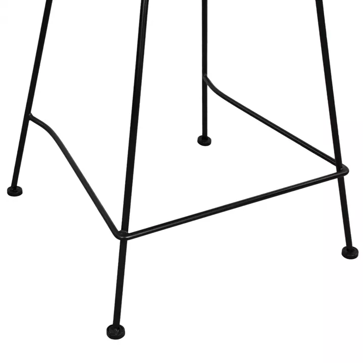 ΣΚΑΜΠΟ ΜΕΣΑΙΟΥ ΥΨΟΥΣ ALLEGRA HM5644 ΜΕΤΑΛΛΙΚΟ ΜΕ WICKER ΣΕ ΜΠΕΖ ΑΠΟΧΡΩΣΗ 55x56x107 εκ.