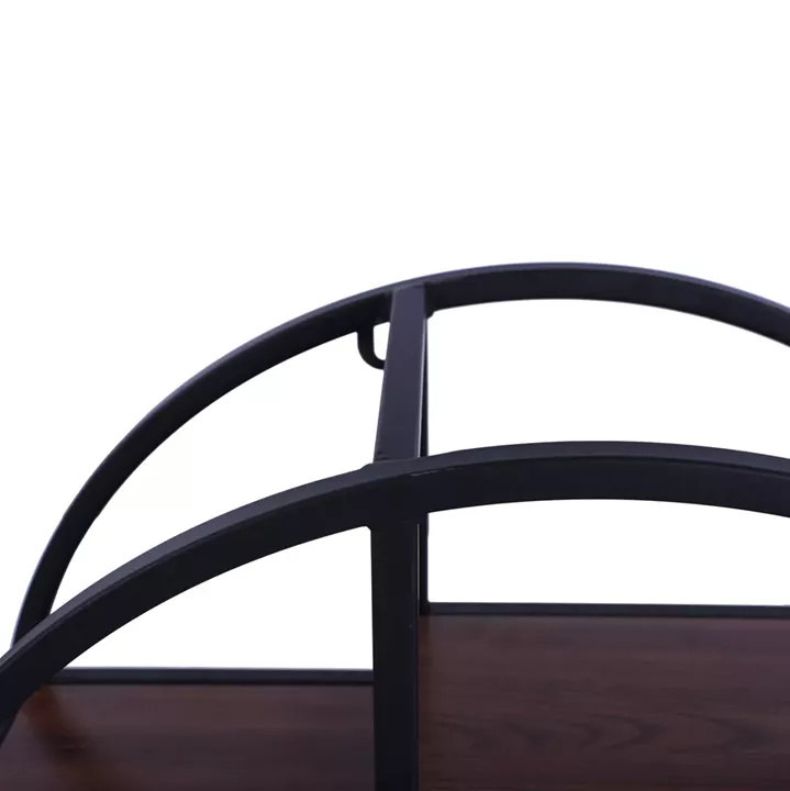 Wall Shelves Quinn with melamine bases and metallic frame HM8612 Diameter 60x24cm