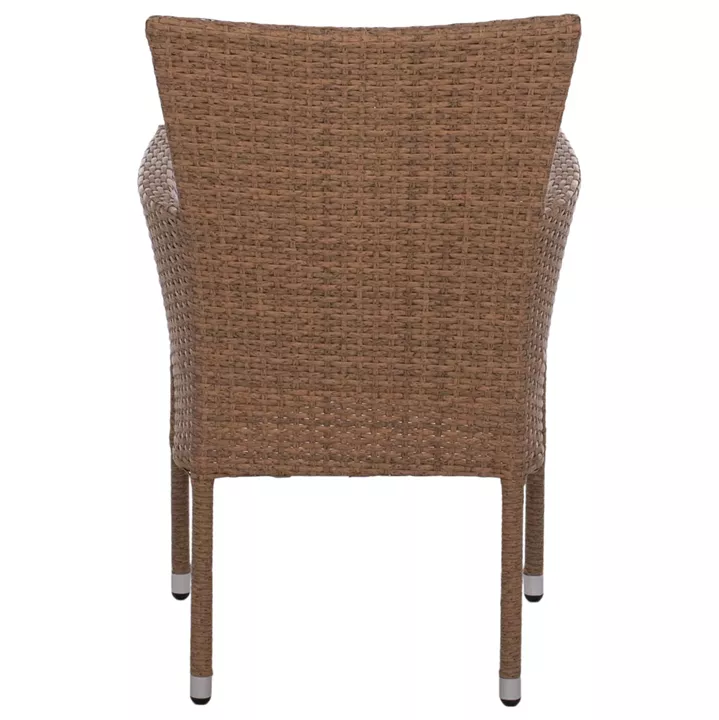 Armchair metallic with pillow & wicker brown HM5684.02 58x59x84cm