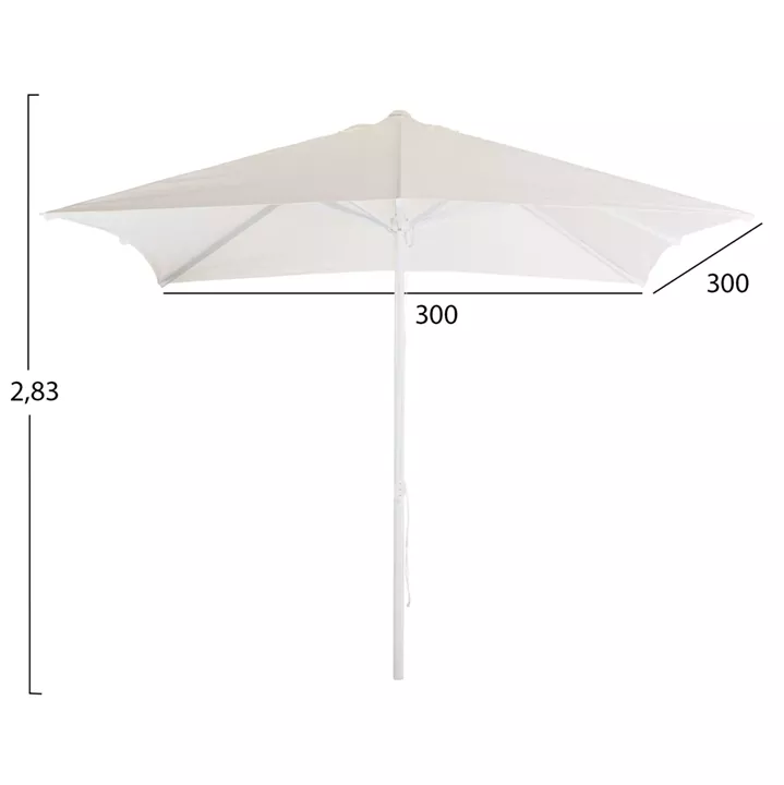 Professional Umbrella 3x3x2,83M Aluminum with cloth in beige color HM6026.01