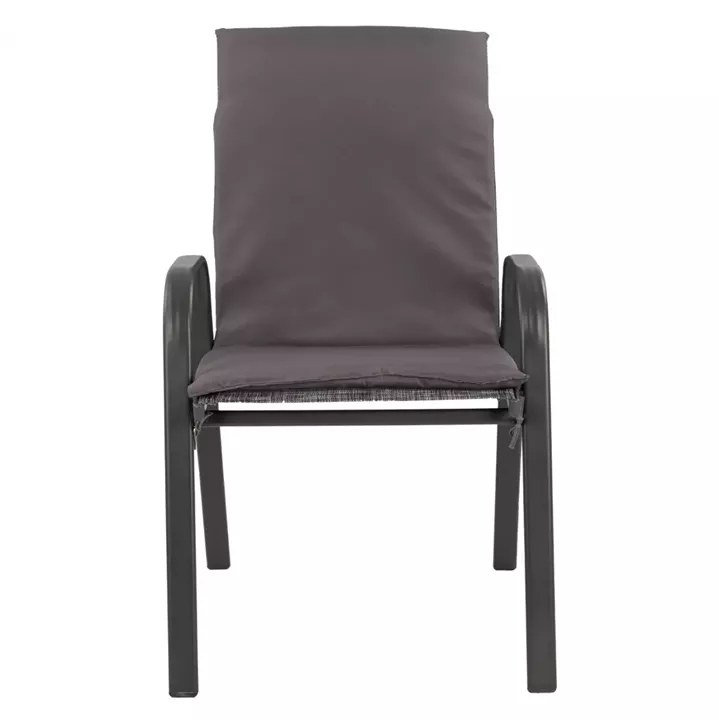 Armchair Leon Metallic grey withgrey pillow HM10573.01 54x70x93 cm.