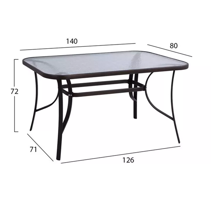 ΣΕΤ 5ΤΜΧ ΤΡΑΠΕΖΙ ΜΕΤΑΛΛΙΚΟ & ΠΤΥΣΣΟΜΕΝΕΣ ΚΑΡΕΚΛΕΣ ΚΑΦΕ HM10558.02