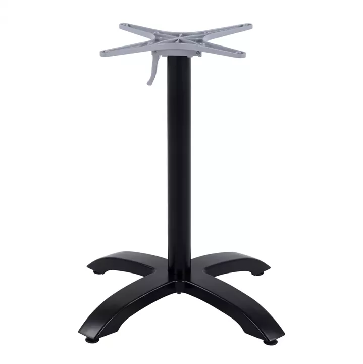 Foldable aluminum base HM469.01 Black matte 66x66x72 with cross 48x48cm