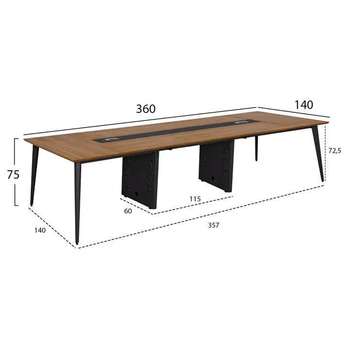 Professional Conference Office Desk Supreme HM2377 360x140x75cm