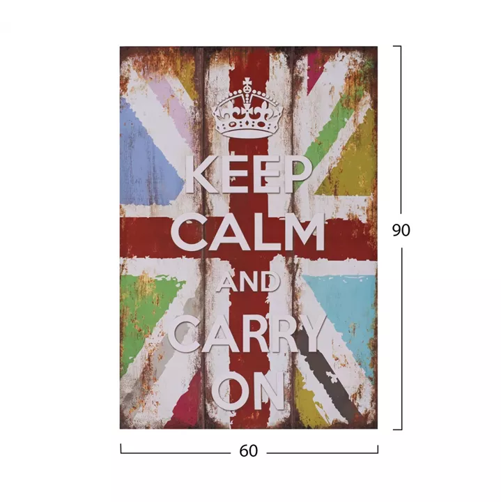 Canvas Keep Calm HM7154.03 60X90X2.5 cm.