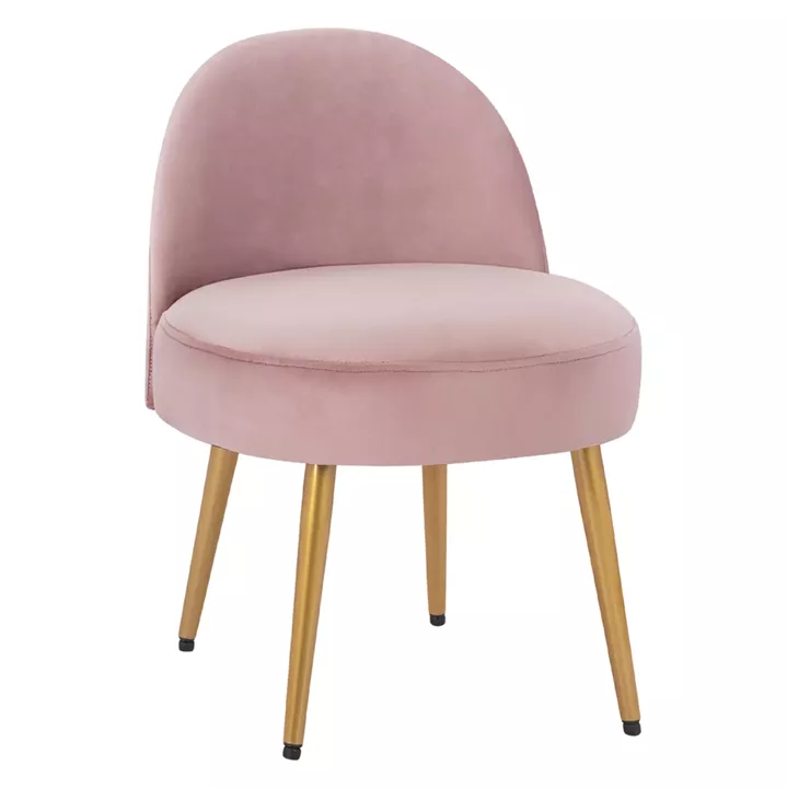 Stool with back Yasmine from rotten apple velvet & gold legs HM8395.12 47x43x65cm