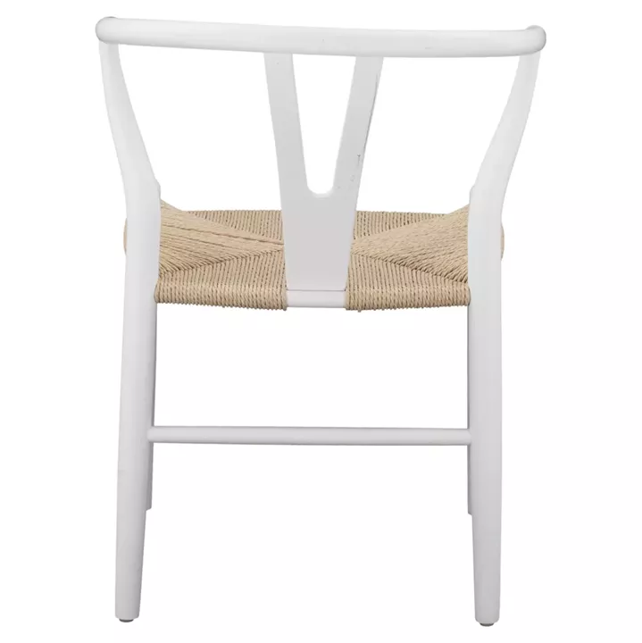 DINING CHAIR BRAVE HM8695.04 BEECH WOOD IN WHITE-ROPE BEIGE 54x57x74Hcm