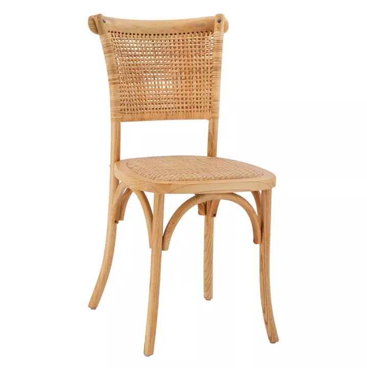 ΚΑΡΕΚΛΑ ΞΥΛΙΝΗ LIBERTY ΜΕ ΠΛΕΞΗ RATTAN ΣΕ ΦΥΣΙΚΗ ΑΠΟΧΡΩΣΗ HM8752.01 49x54x89 εκ.