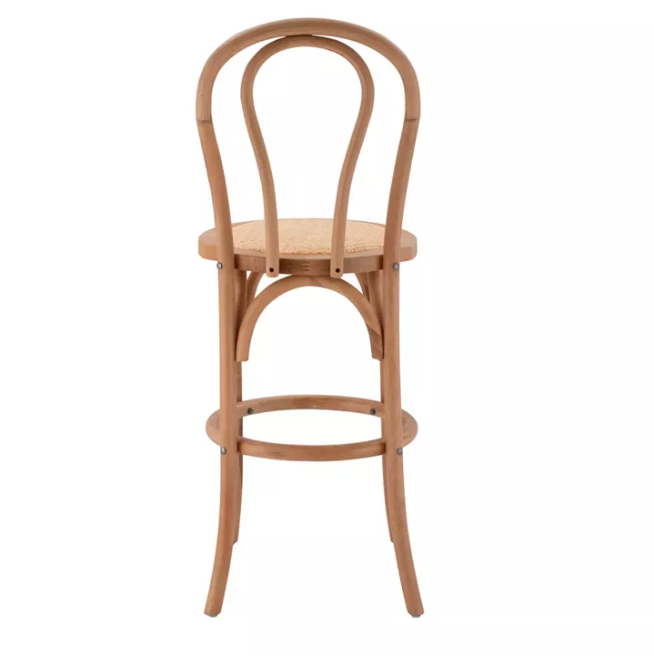 Wooden Stool bar from beech wood dark honey with mat 41x47x108 HM8749.05