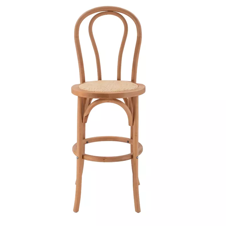 Wooden Stool bar from beech wood dark honey with mat 41x47x108 HM8749.05
