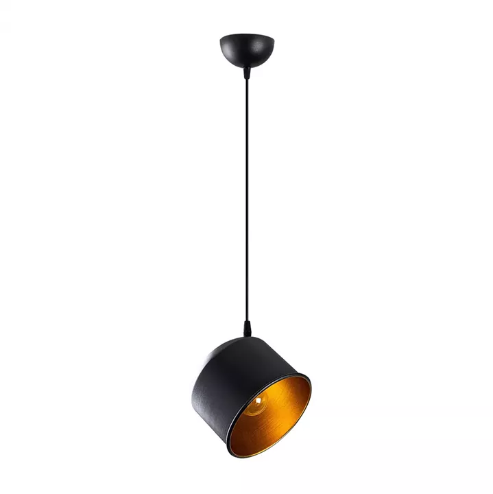 METALLIC PENDANT LIGHT IN BLACK HM7254 18Χ18Χ110cm.