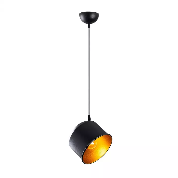 METALLIC PENDANT LIGHT IN BLACK HM7254 18Χ18Χ110cm.