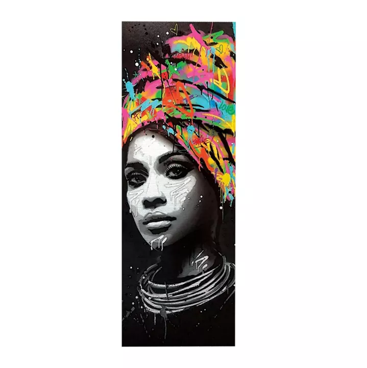 CANVAS GIRL WITH TURBAN HM7198.06 80X3X30 cm.