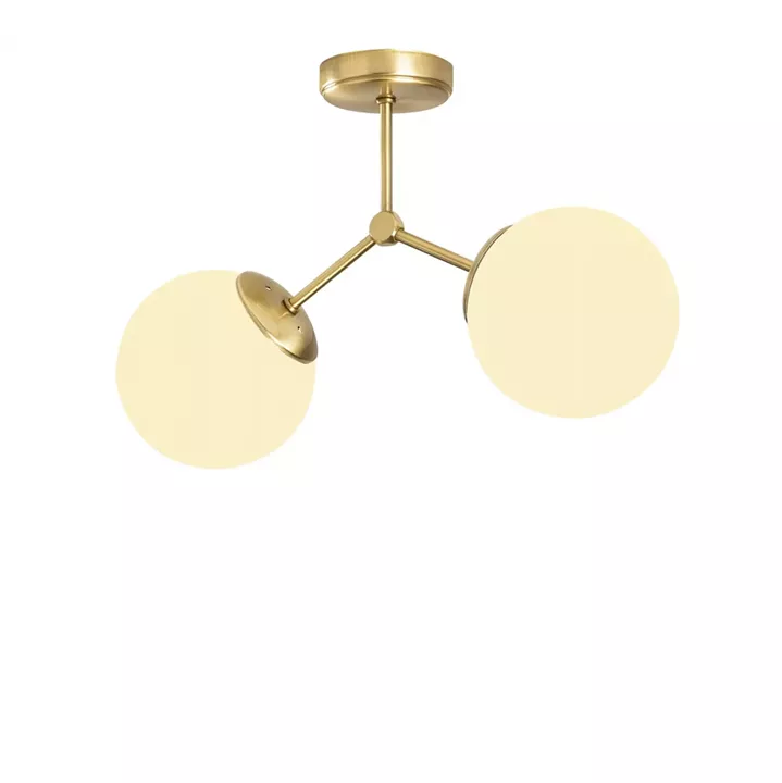 METALLIC PENDANT LIGHT IN GOLD AND WHITE HM7262 44Χ15Χ28 cm.