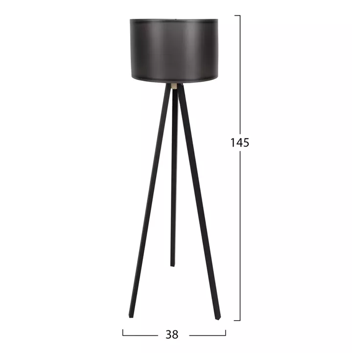 FLOOR LAMP IN BLACK FB97272.18 Φ38x145cm