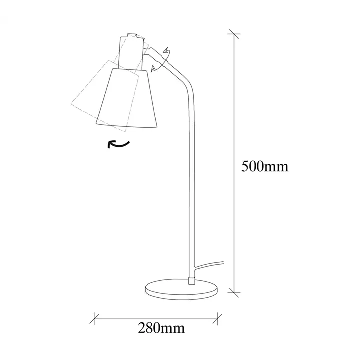 TABLE LAMP IN BRONZE HM7275 28x14x50cm