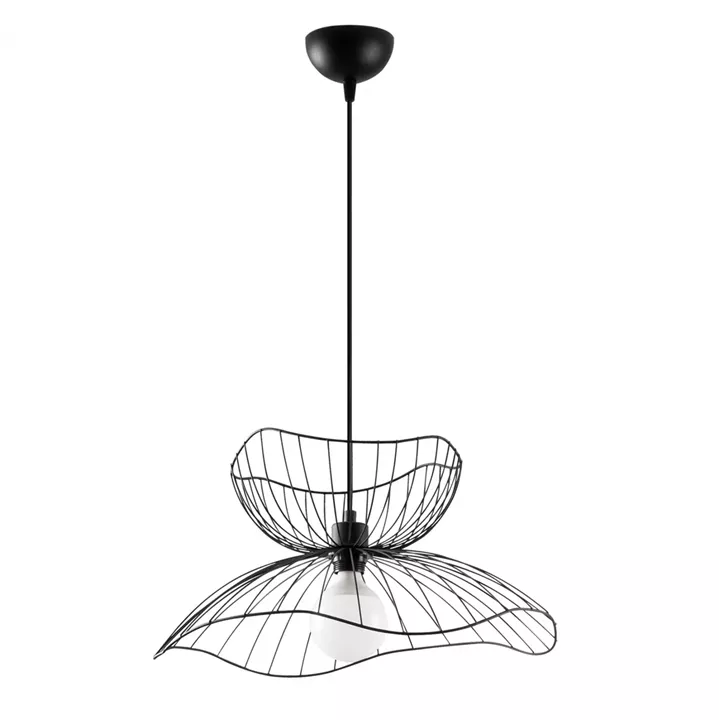 METALLIC PENDANT LIGHT IN BLACK E27 HM7232 50x50x121 cm.