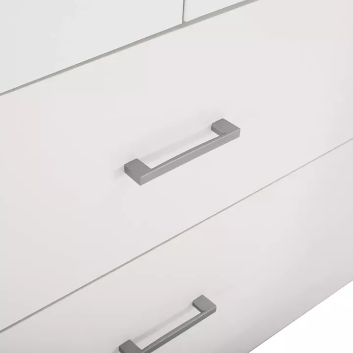 WARDROBE 2 DOORS WITH 2 DRAWERS HM338.05 WHITE 80Χ42,5Χ180,5Υ cm.