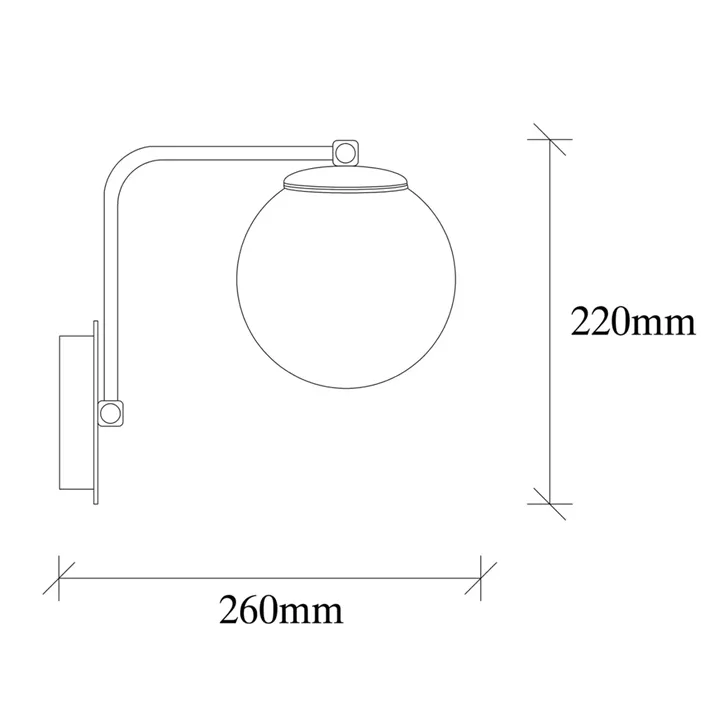 WALL LAMP METAL GOLD HM7301 15Χ26Χ22 cm.