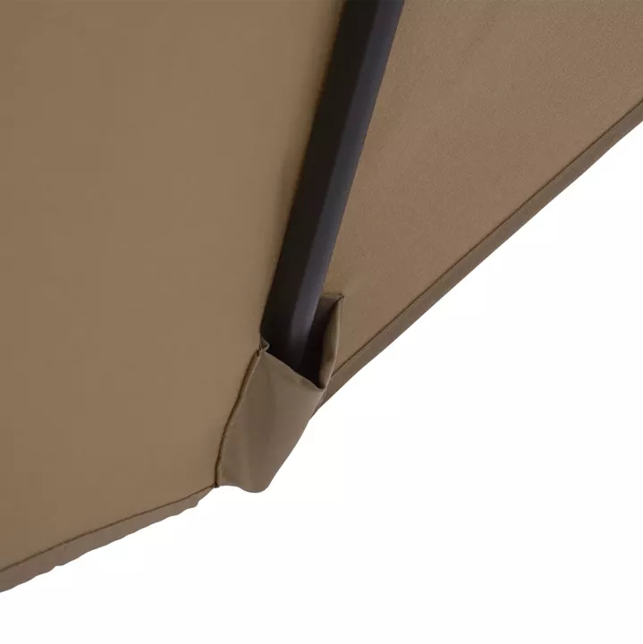 ALUMINUM UMBRELLA HM6029.02 RECTANGULAR TAUPE 262x170x253 cm.
