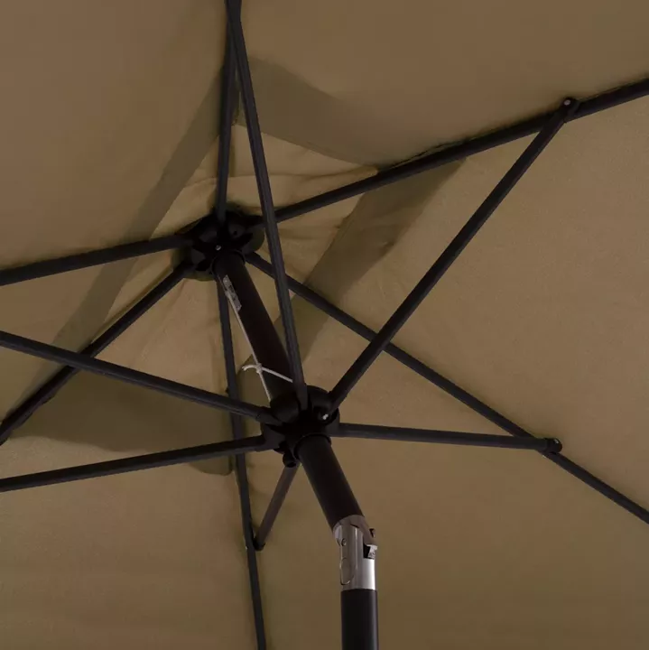 ALUMINUM UMBRELLA HM6029.02 RECTANGULAR TAUPE 262x170x253 cm.