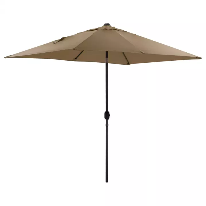 ALUMINUM UMBRELLA HM6029.02 RECTANGULAR TAUPE 262x170x253 cm.