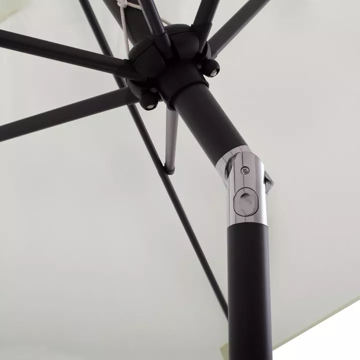 ALUMINUM UMBRELLA HM6029.10 RECTANGULAR RECLINING BEIGE GRAY 262x170x253 cm.