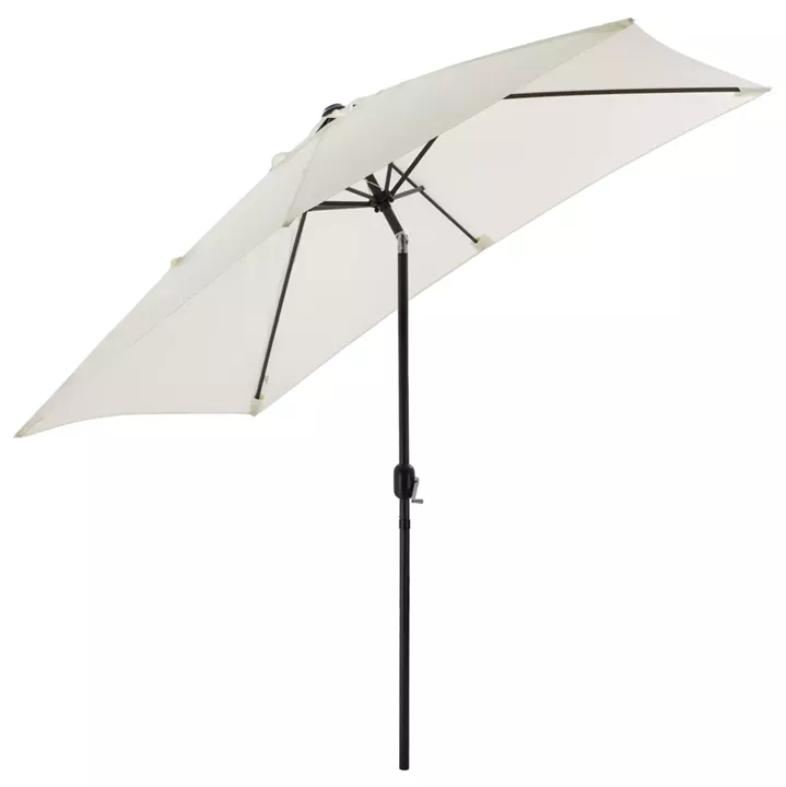 ALUMINUM UMBRELLA HM6029.10 RECTANGULAR RECLINING BEIGE GRAY 262x170x253 cm.