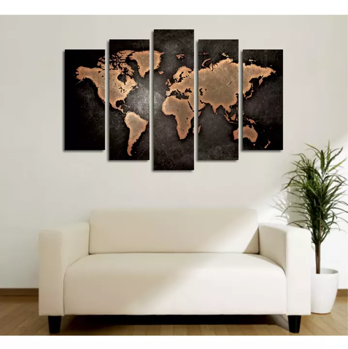 PAINTING 5 PCS ON CANVAS HM7331 105X3X70 cm.