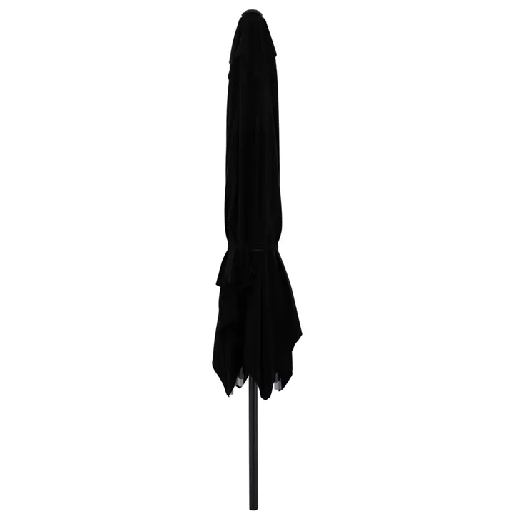 PROFESSIONAL 3x3x2,83M ALUMINUM UMBRELLA WITH ACRYLIC CLOTH IN BLACK SHADE HM6026.03