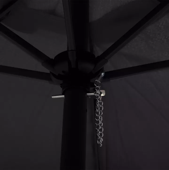 ALUMINUM UMBRELLA 2.50M WITH 6 RADIES GRAY CLOTH HM6030.10