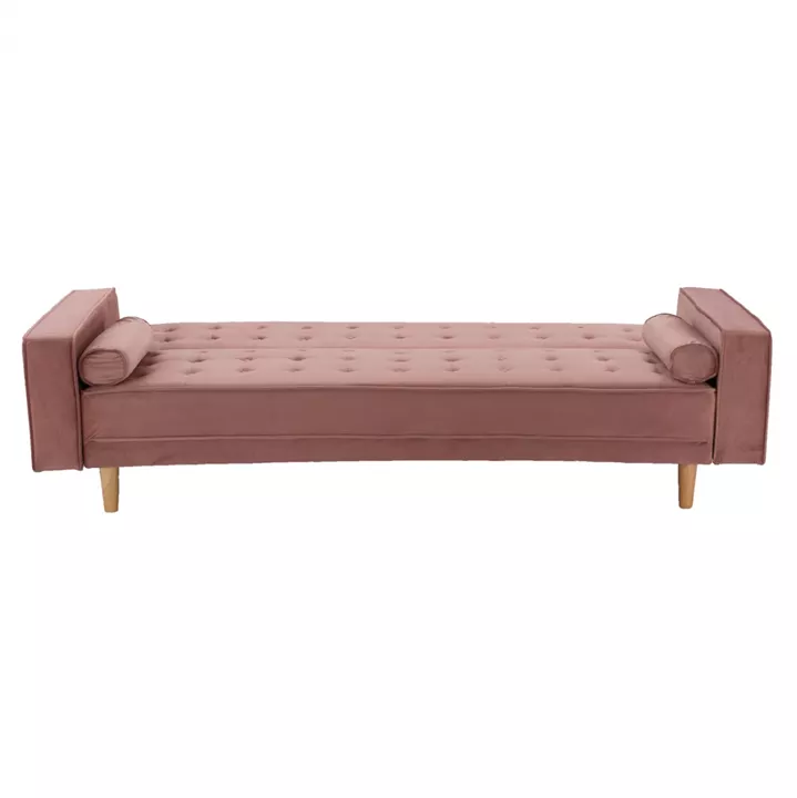SOFA-BED SALVADOR HM3150.12 VELVET DUSTY PINK 224X88X84cm.