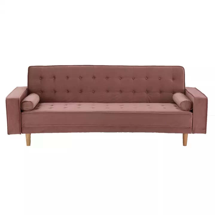 SOFA-BED SALVADOR HM3150.12 VELVET DUSTY PINK 224X88X84cm.